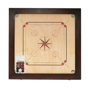 บอร์ดเกม Carrom ทำจากไม้มาใหม่พร้อมโลโก้ออกแบบได้ตามต้องการ - Product Image 1