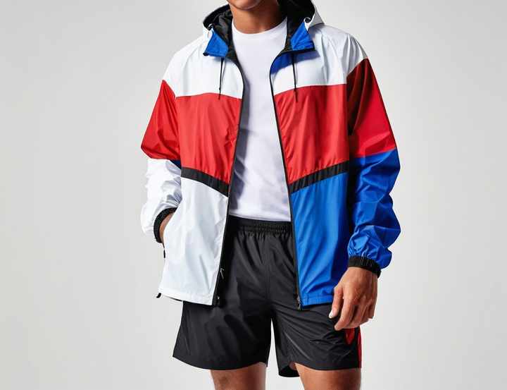 Sexy Sporty Windbreaker Color-block Long Sleeve Jacket And Short Skirt Set For Women SAJ-0008