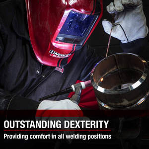 Guantes de soldadura TIG de cuero dividido de vaca de calidad superior, alta durabilidad, impermeables, a prueba de fuego, seguridad Industrial, protección para brazos y manos - Product Image 6