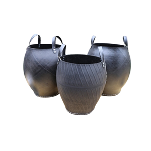Wholesale Nice Price <b>Recycled</b> Rubber Planter Indoor and <b>Outdoor</b> <b>Storage</b> Basket for Garden From Vietnam Factory - Product Image 1