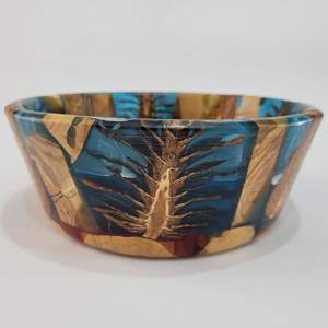 Cuenco para mezclar alimentos de madera y resina más vendido Cuenco para mezclar de madera de tamaño mediano redondo de la mejor calidad Uso para bodas - Product Image 3