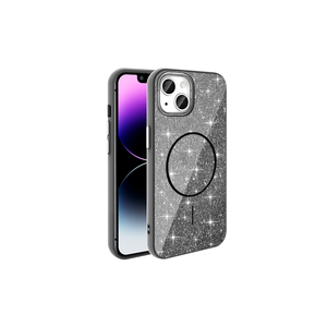Coque en silicone scintillante Netzy Luxury Safa Okso Series pour iPhone 13 Pro Max compatible MagSafe - Blanc - Product Image 2