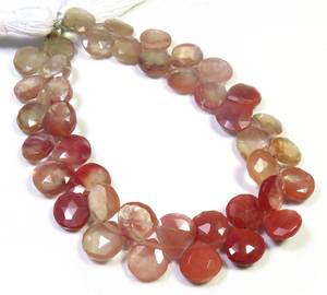 Andesine Labradorite Corte facetado 9-10mm Natural Red Heart Gems Beads 8 \ "Strand of Loose Gemstones Categoría de producto - Product Image 4