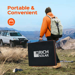 MEGA 200 <b>Briefcase</b> 200 Watt 12V Portable Monocrystalline Solar Panel | Foldable Design + Kickstand | 25-Year Output Warranty - Product Image 2