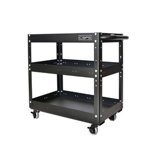 Carro de herramientas de almacenamiento de herramientas al por mayor carro de herramientas de acero inoxidable de 3 niveles OEM compatible con armario de garaje mecánico con ruedas industria - Product Image 4
