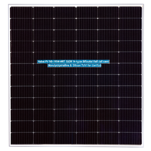 Panneau solaire bifacial à demi-cellules Nabai PV NB-195W-MRT 550W de type N, en silicium polycristallin et monocristallin, certifié TUV - Product Image 2