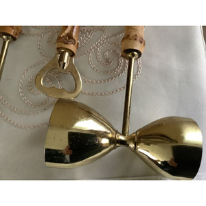 Juego de utensilios de metal y madera de primera calidad con acabado pulido dorado, perfecto para bodas y vajilla elegante - Product Image 4