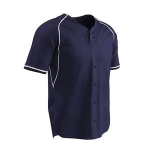 Custom Printing Baseball Plain Shirts <b>Blue</b> Baseball Jersey Outfit Mens Sublimation Cheap Baseball Jersey - Product Image 5
