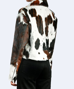 Veste élégante en cuir de vachette pour homme avec logo à col montant imperméable et respirante pour l'équitation d'hiver et les voyages en plein air - Product Image 3