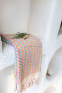 Turc Pom Pom main cuisine petite serviette Peshkir Pestemal multicolore maison essuie-mains décoratifs à pois - Product Image 3