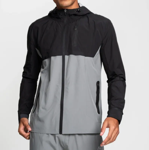 Trajes deportivos cortavientos para hombre con logotipo personalizado, chaqueta cortavientos de dos piezas y pantalones de chándal, conjunto de chándal cortavientos de nailon - Product Image 5