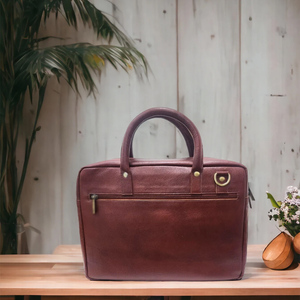 Vintage Business <b>Briefcase</b> <b>for</b> Men and <b>Women</b> Genuine Leather Laptop Bag <b>for</b> Office and Computer Use - Product Image 6