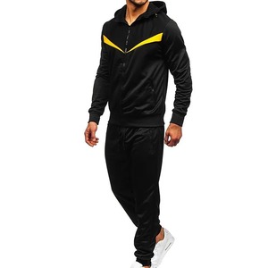 Venta al por mayor de chándal deportivo de poliéster informal para hombre hecho a medida de secado rápido transpirable invierno de talla grande conjunto de retazos - Product Image 1