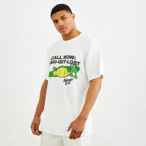 Vente en gros classique 100% coton col rond bouffant imprimé t-shirt surdimensionné grande taille blanc uni t-shirts pour hommes - Product Image 1