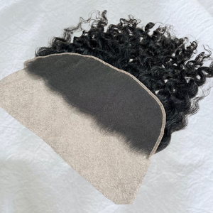 For Lace Frontal <strong>Closure</strong> Indian Hair <strong>Deep</strong> <strong>Wave</strong> Temple Hair Cuticle Aligned Single Drawn Raw Hair - Product Image 3