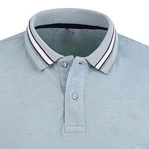 Hommes de qualité supérieure pour polos 100% coton respirant et coupe ajustée en gros tissu tricoté à motif solide - Product Image 3