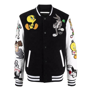 Dernière veste universitaire d'hiver pour homme au design personnalisé, style streetwear, en toile imperméable et coupe-vent - Product Image 1