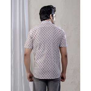 Chemise décontractée pour homme en coton imprimé à manches courtes, tissu popeline respirant, taille XL, offre ODM - Product Image 6