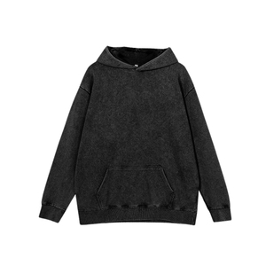 Fabricant de haute qualité Heavyweight Sun fad Washed Hoodie Hommes Qualité Stone-Wash-Hoodie Logo personnalisé Acid Wash 2025 Hoodie - Product Image 5