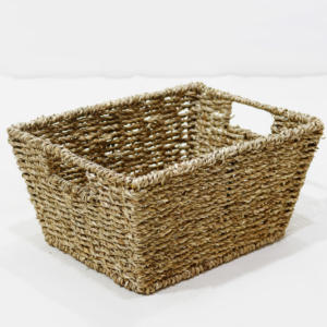 Vietnam Factory Handmade Eco-Friendly Artex Dong Thap Rectangle <b>Seagrass</b> <b>Basket</b> with Handles <b>Storage</b> Multi-functional - Product Image 4