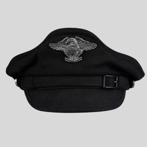 High Quality Official Uniform Cap with Structured Brim and Optional Gold or Silver <b>Braided</b> <b>Cord</b> - Product Image 1