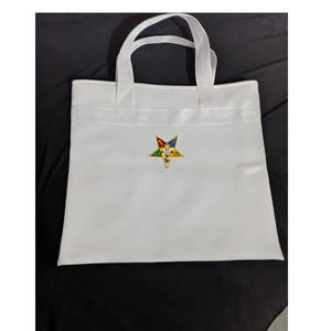 Customize Masonic Embroidered Printing Logo Handmade <b>Apron</b> Bags with Carrying Handle Custom Masonic Royal Arch Hand Embroidered - Product Image 5