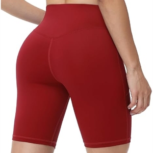 Nouveau 2025 Exigible Prix bon marché Ensemble de yoga sans couture pour femmes Shorts Leggings OEM, sans couture, short taille haute avec poches - Product Image 5