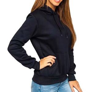 Sudaderas con capucha de Punto Lisas informales para mujer, ropa de calle informal de 360g, Color sólido, holgado, con cremallera, manga larga, con capucha para mujer - Product Image 1