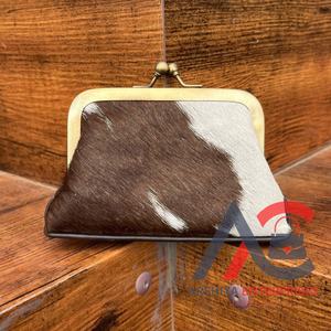 Monedero de piel de vaca pequeño de diseñador Popular multifuncional para mujer, monedero de cuero genuino a la moda, carteras con cierre de Metal - Product Image 1