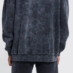 Custom Men's Heavyweight French Terry Hoodie Puff Print Boxy Fit Distressed Acid Wash <b>Zip</b>-<b>Up</b> Streetwear <b>Hoodies</b> - Product Image 6