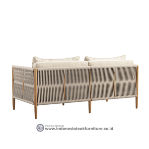 Modern Teak Outdoor Sofa Made From Teak Wood and Rope <b>for</b> <b>Garden</b> Patio Hotel Vila Restaurant project - Product Image 4
