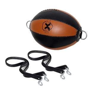 RXN All-Leather Premium Boxing Bola de piso a techo-Negro Ajuste universal para entrenamiento y práctica - Product Image 3