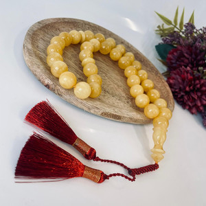 อำพันบอลติกสีเหลืองธรรมชาติ, ลูกประคำอิสลาม, 33 เม็ด - Product Image 2