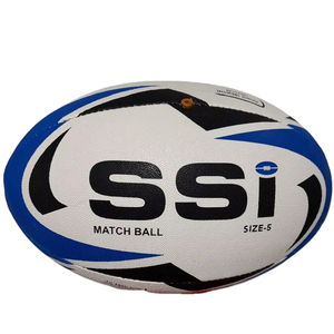 Ballon de match de rugby de haute qualité Taille 3 4 5 Matériau PU durable cousu à la main avec prise améliorée pour un usage quotidien - Product Image 1