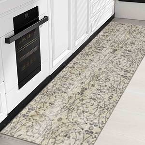 Tapis imprimé de style persan, chemin de table marron à motifs floraux pour salle à manger, tapis en velours - Product Image 5