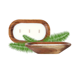 Bol à bougie en pâte de bois artisanat nouveau bol en bois unique grand comme pièce maîtresse bougeoir bol à pâte - Product Image 3