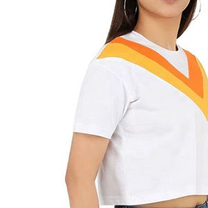 Tops cortos lisos de manga corta personalizados para gimnasio, ropa deportiva, Camisetas básicas, camisetas blancas para mujer, Top corto Sexy para mujer - Product Image 5