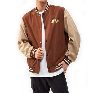 Chaqueta universitaria transpirable para hombre con logotipo personalizado estilo Hip Hop con su propio diseño ropa de hombre impresa - Product Image 1