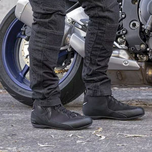 Jeans Ajustados para Hombre Macna Livity, Transpirables, Lavados con Piedras, Negros, con Protectores de Aramida, Estilo Hip Hop Y2K, Diseño con Parches en la Parte Media - Product Image 3