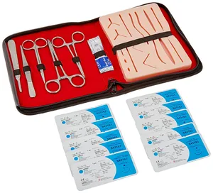 Kit de práctica de sutura quirúrgica para médicos Materiales e instrumentos de sutura médica reutilizables para la piel