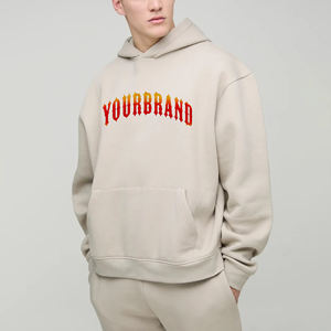 Sweat-shirts d'hiver surdimensionnés pour hommes en molleton 100% coton personnalisé de haute qualité, unisexe, coupe-vent, streetwear uni, logo personnalisé - Product Image 1