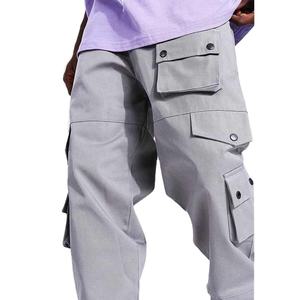 Venta al por mayor de pantalones Cargo personalizados pantalones de chándal Hip Hop para hombre cintura elástica multibolsillo logotipo personalizado - Product Image 3