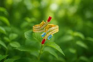 Bague de fiançailles en argent sterling 925 avec citrine et topaze bleue, faite à la main, pour femme - Bague de mariage, cadeau pour anniversaire, à porter pour les fêtes - Product Image 4