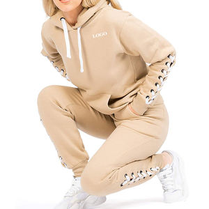 Pull-over à prix avantageux, doux et confortable, en coton et polyester, manches longues, couleur unie, survêtement décontracté, vêtements de sport, survêtement deux pièces - Product Image 2