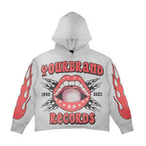 Sweat à capuche surdimensionné à la mode pour hommes et femmes pull polaire confortable streetwear avec capuche à cordon de serrage - Product Image 3