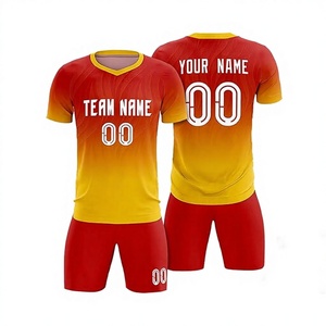 Maillot de football d'hiver respirant personnalisé avec broderie par sublimation, design créatif, 100% polyester, uniforme de football unisexe - Product Image 1
