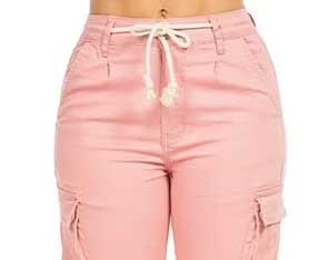 Últimas señoras Joggers cintura media invierno Cargo pantalones secado rápido impermeable Material de lona transpirable cierre de cordón Casual para - Product Image 2