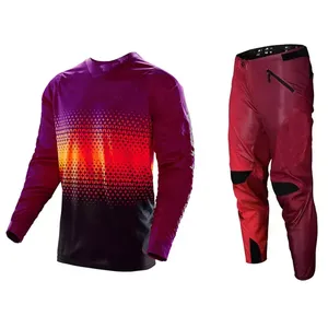 Traje de ropa deportiva de motocross de carreras hecho a medida Equipo de cuero todoterreno impermeable con diseño impreso de características de talla grande - Product Image 4
