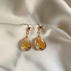 Boucles d'oreilles pendantes en résine goutte d'eau vintage, grands bijoux à breloques pour femmes et dames | Accessoires de mode élégants - Product Image 3