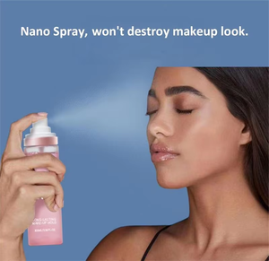 Spray fixateur <span class=keywords><strong>de</strong></span> <span class=keywords><strong>maquillage</strong></span> pour le visage, sans logo, longue durée, hydratant, imperméable, effet brume, éclatant, scintillant - Product Image 2